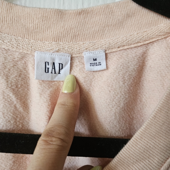 Gap Shortsleeve Sweatshirt, Pale Peach Medium - Picture 4 of 6